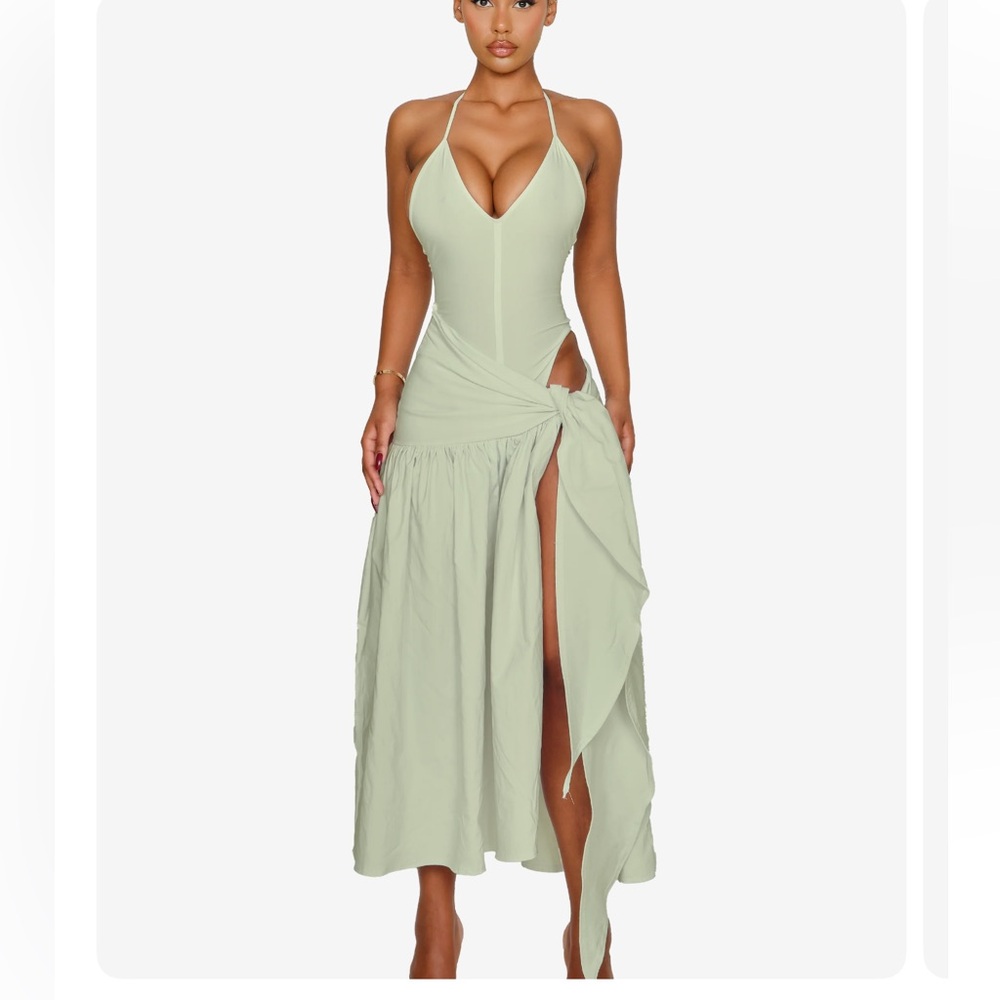 Women's Dress in Fresh Breath Green